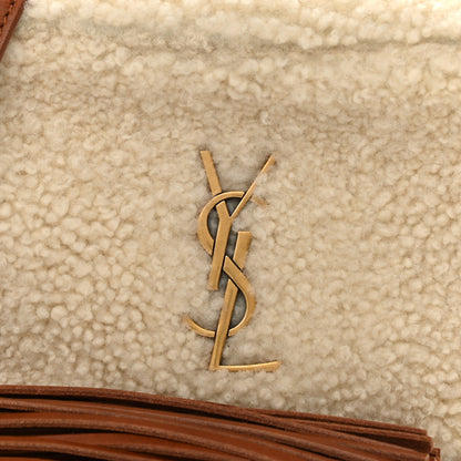 Saint Laurent Shearling Monogram Lou Belt Bag Beige 8 of 11