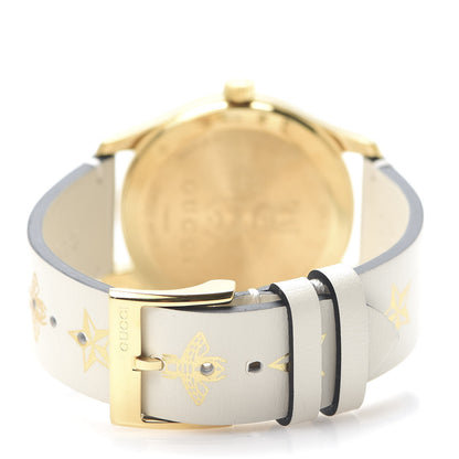 Gucci Stainless Steel Calfskin 38mm G-Timeless Bee Star Quartz Watch White 4 of 9