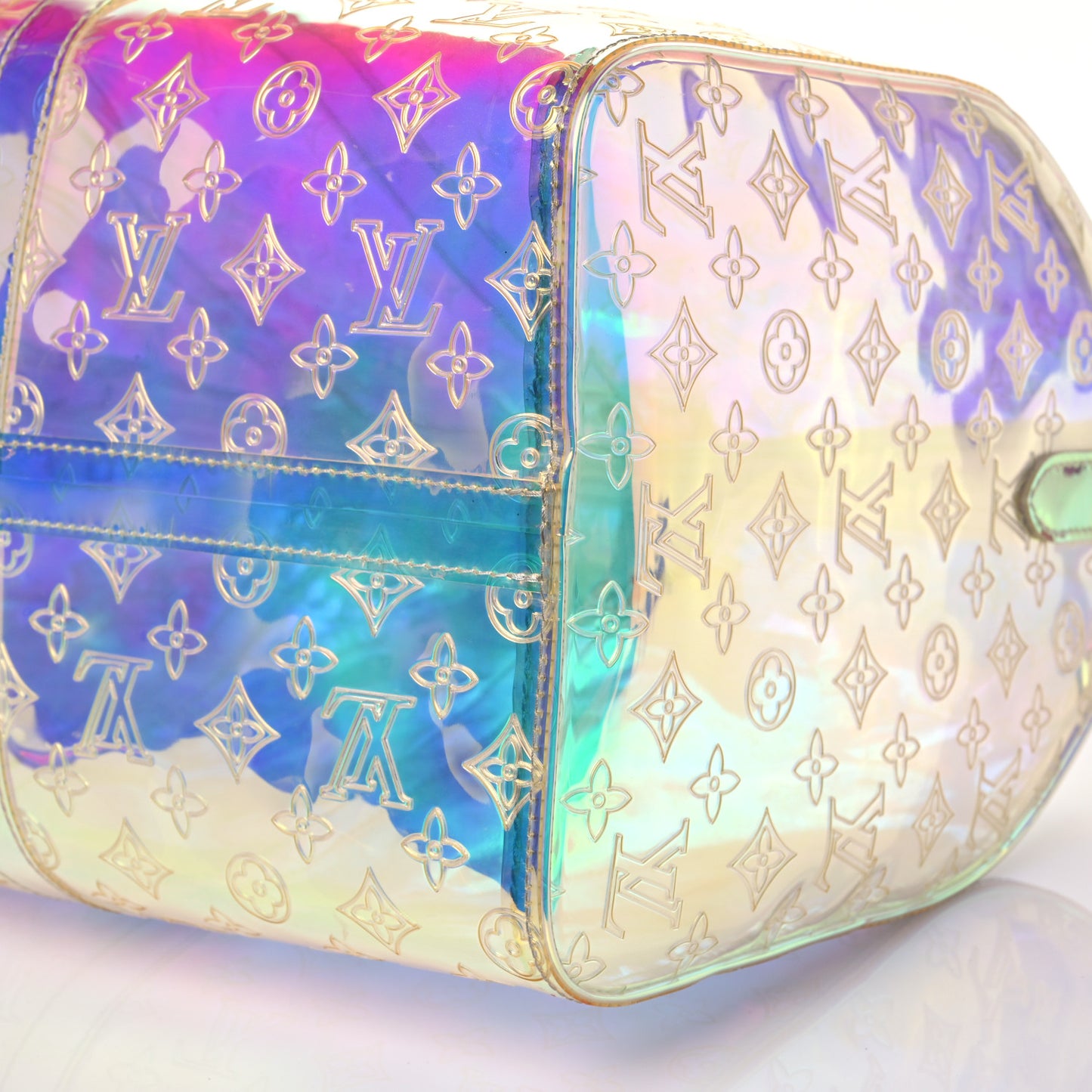 PVC Monogram Keepall Bandouliere 50 Iridescent Prism