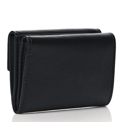 Louis Vuitton Soft Calfskin My Lockme Compact Wallet Black 3 of 9