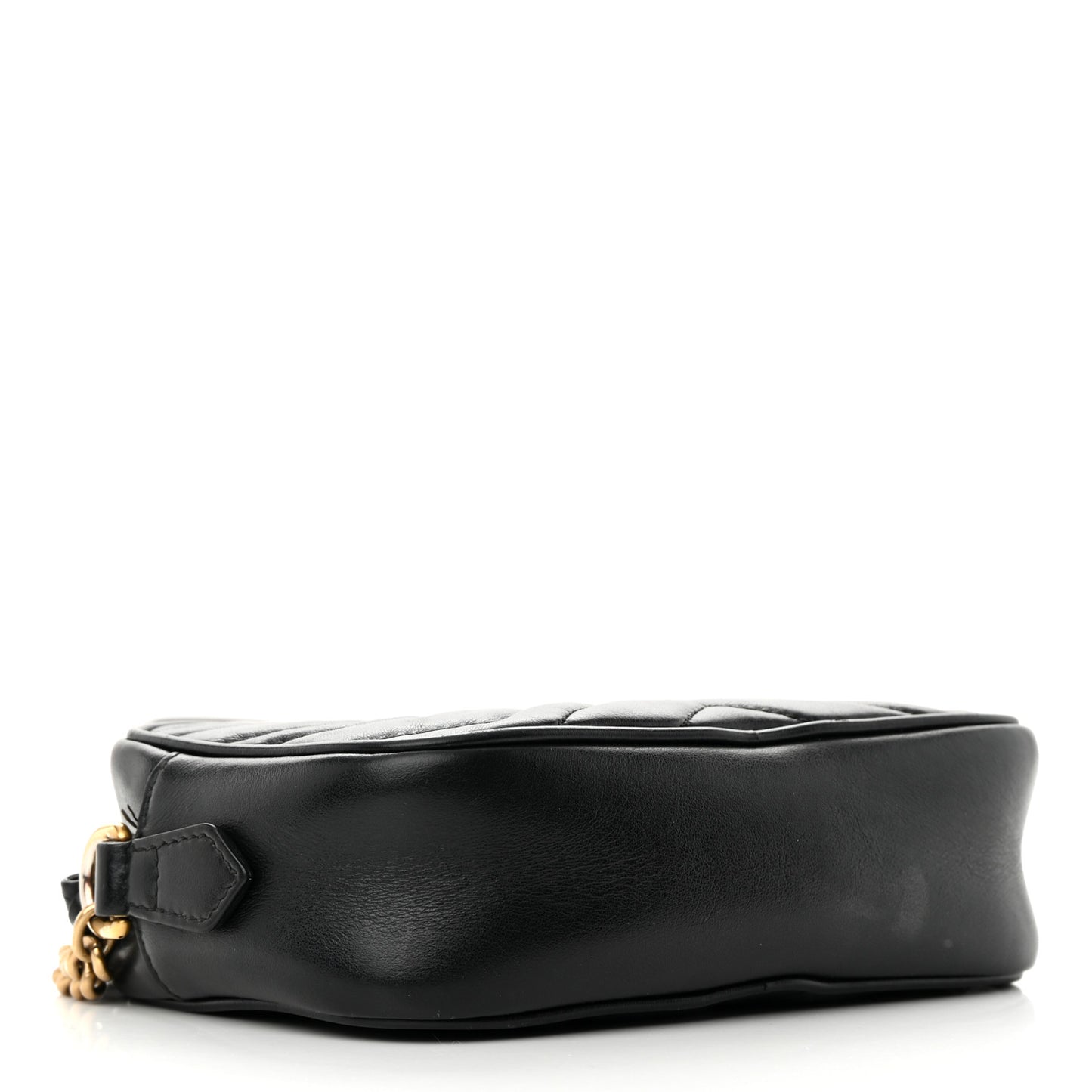 Calfskin Matelasse Mini GG Marmont Chain Shoulder Bag Black