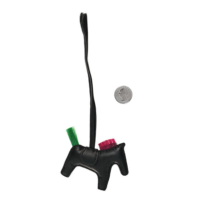 Hermes Milo Lambskin Horse Hair Grigri Rodeo Punk Horse Bag Charm PM Black Menthe Magnolia 2 of 6