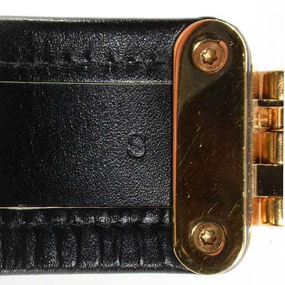 Louis Vuitton Chèvre Suhali S Lock Bracelet Small Black 7 of 7