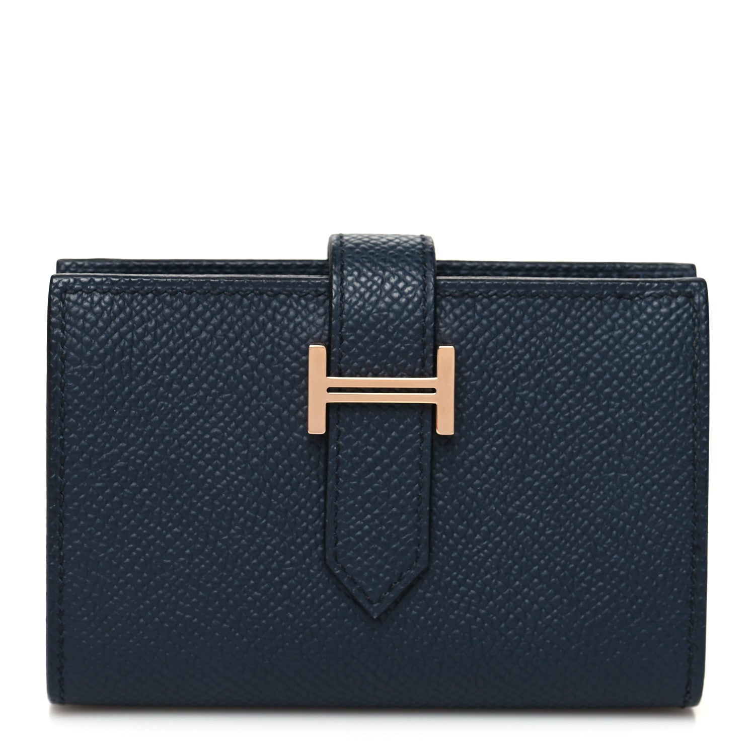 Hermes Epsom Mini Bearn Wallet Bleu Indigo 1 of 10