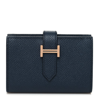 Hermes Epsom Mini Bearn Wallet Bleu Indigo 1 of 10