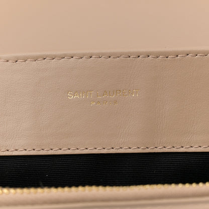 Saint Laurent Calfskin Y Quilted Monogram Small Loulou Chain Satchel Dark Beige 9 of 14