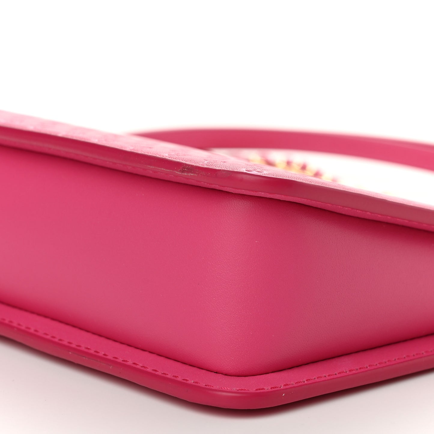Calfskin Nanogram Embossed Lexington Pouch Rose