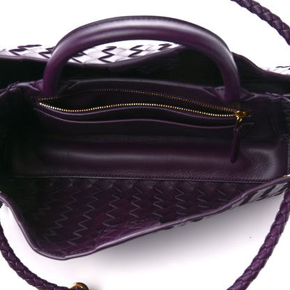 Bottega Veneta Nappa Intrecciato Small East West Andiamo Shoulder Bag Dark Mystic 5 of 12