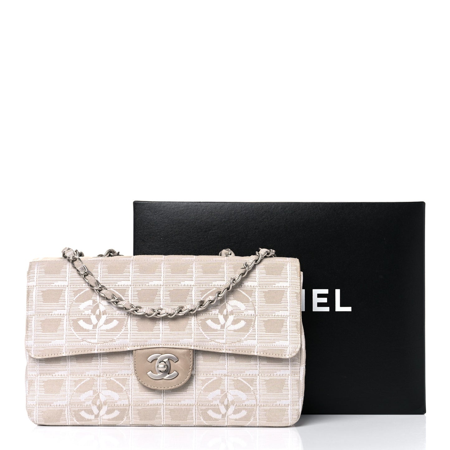 Nylon Medium Travel Flap Light Beige