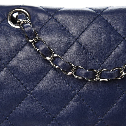 Chanel Shiny Lambskin Quilted Mini Trianon Messenger Flap Blue 10 of 10