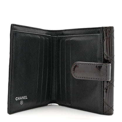 Chanel Patent Quilted Brilliant Compact Wallet Black 5 of 11
