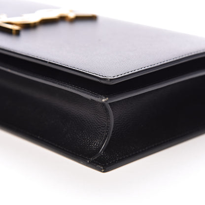 Saint Laurent Grain De Poudre Classic Monogram Kate Clutch Black 10 of 14