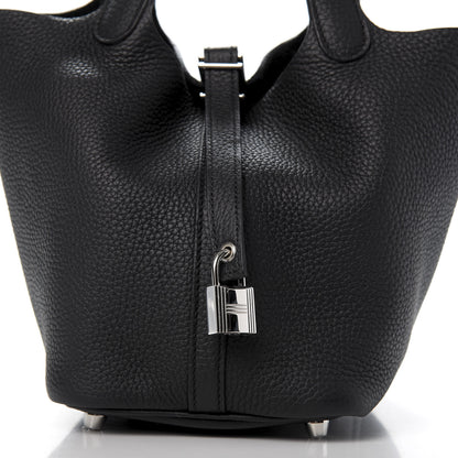 Hermes Taurillon Clemence Picotin Lock 18 PM Black 10 of 11
