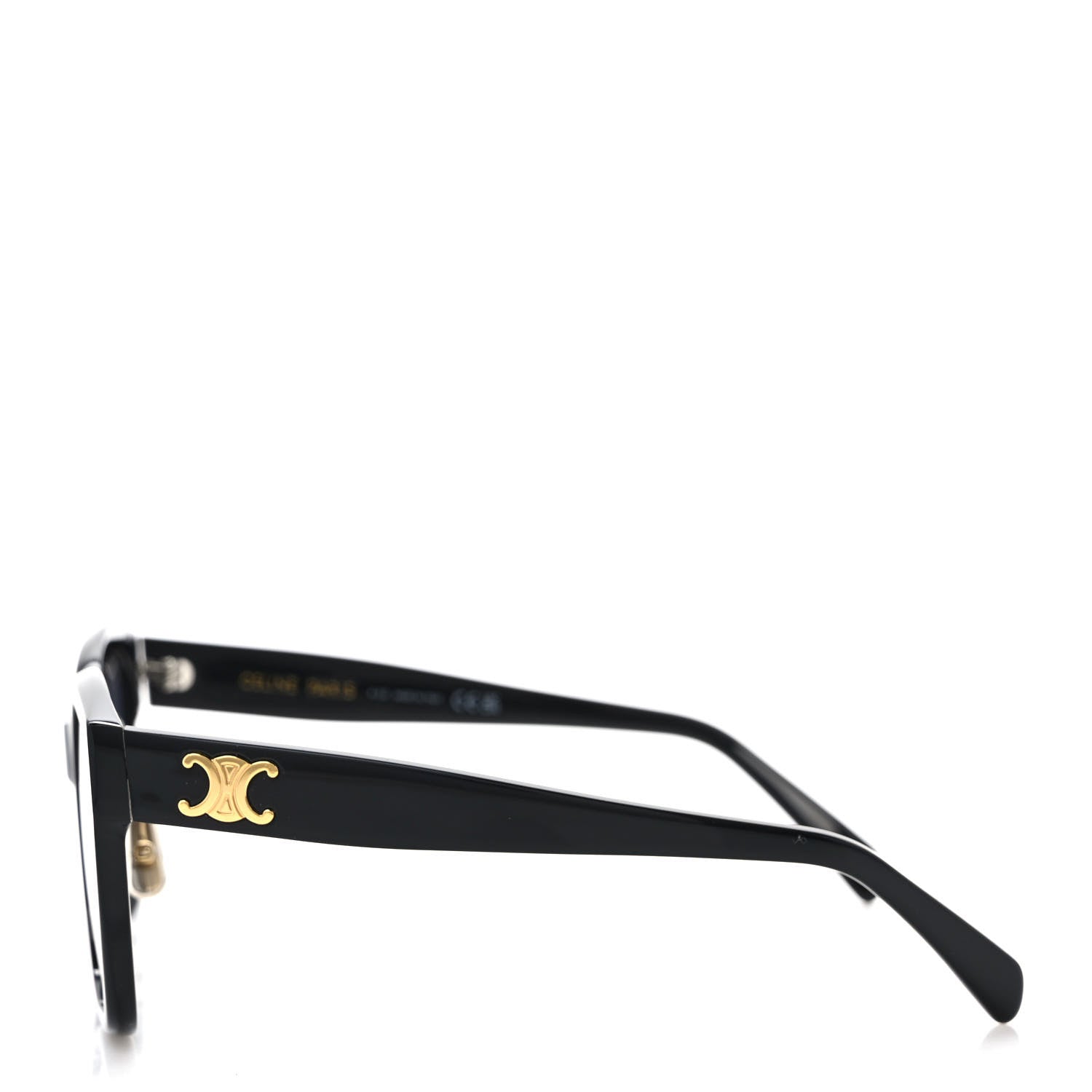 Celine Acetate Triomphe 01 Square Sunglasses CL 40222F Black 3 of 7