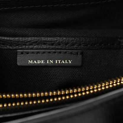 Burberry Grainy Calfskin House Check Medium Banner Tote Black 6 of 11