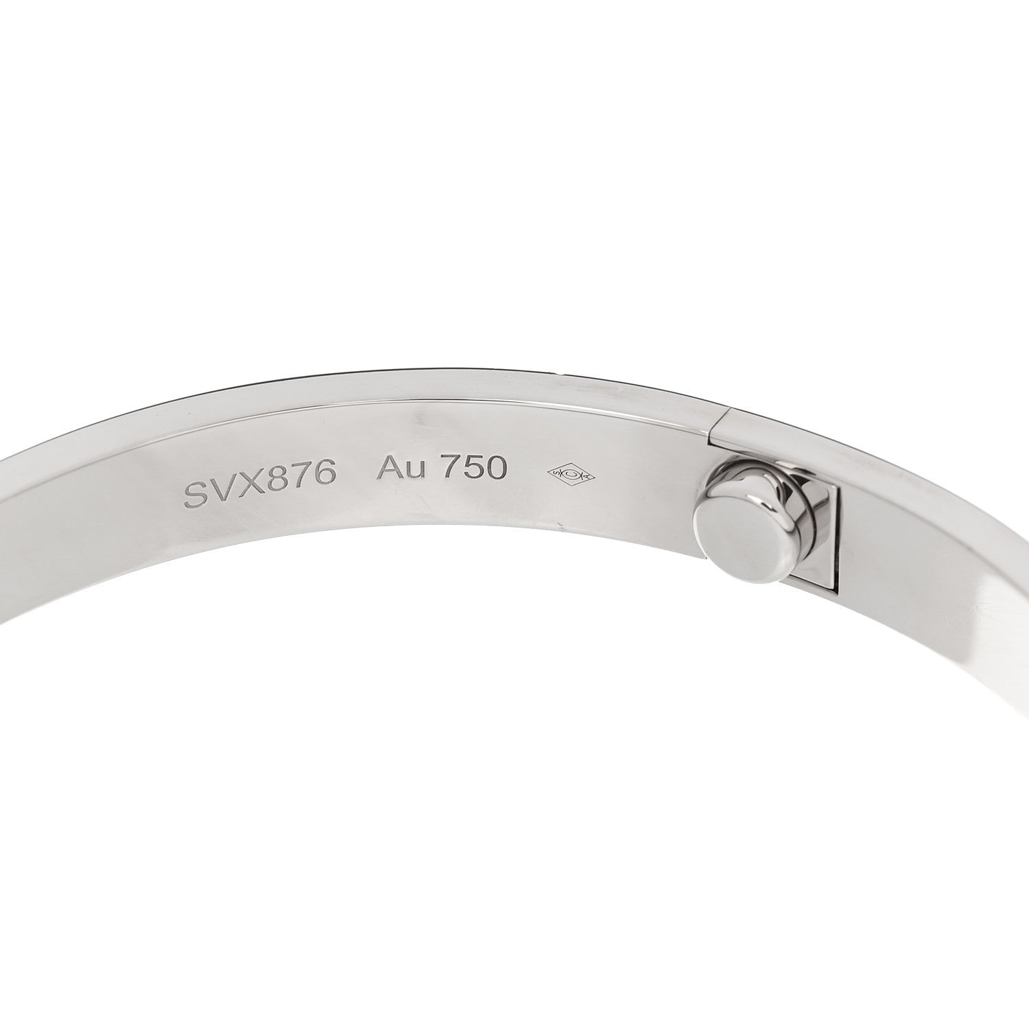 Cartier 18K White Gold LOVE Bracelet 18 7 of 9