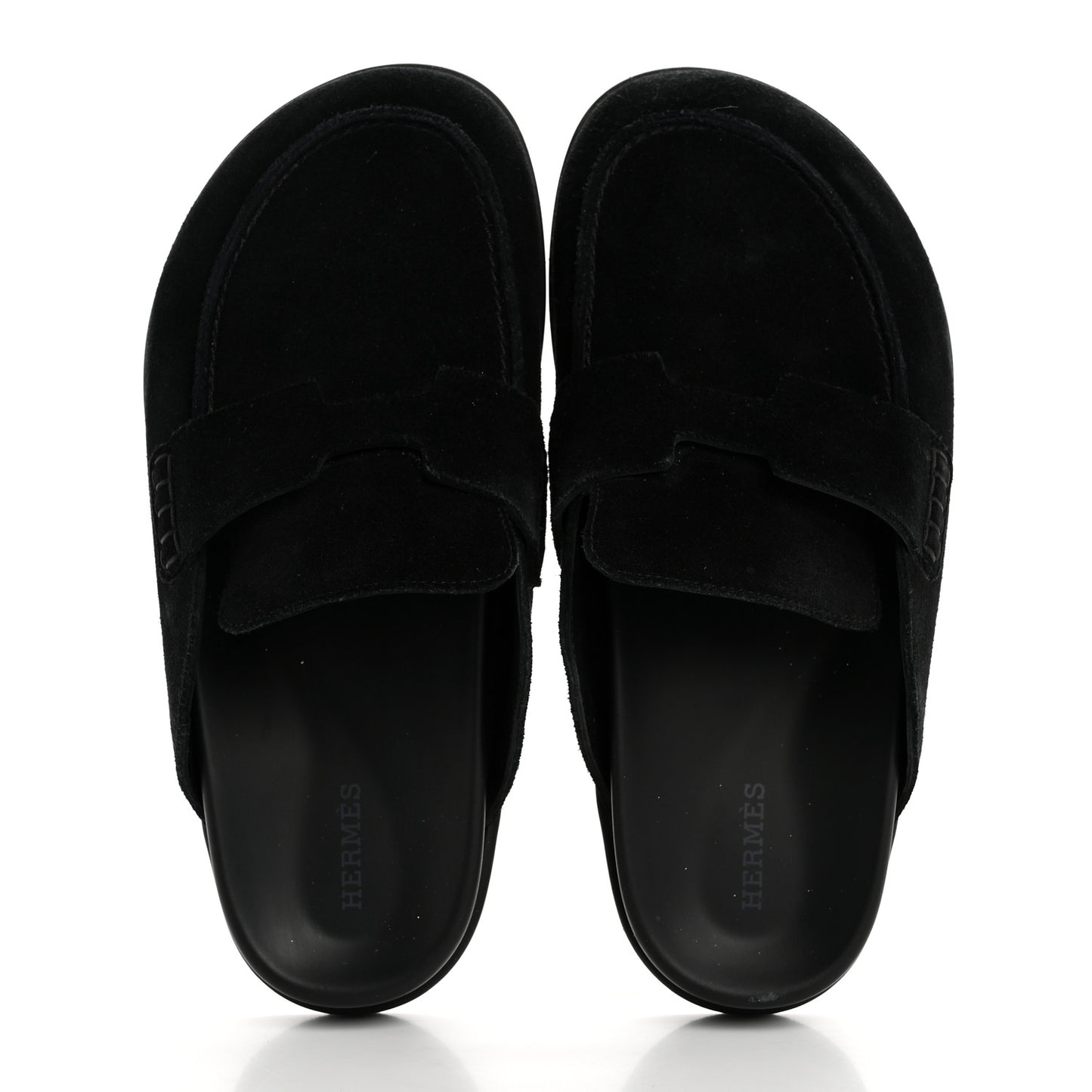 Suede Calfskin Go Mules 38.5 Black