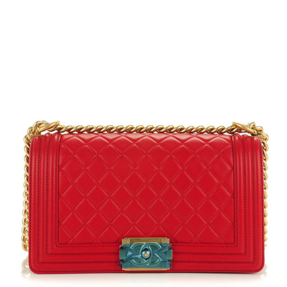 Chanel Lambskin Quilted Medium Boy Flap Red 1 of 7