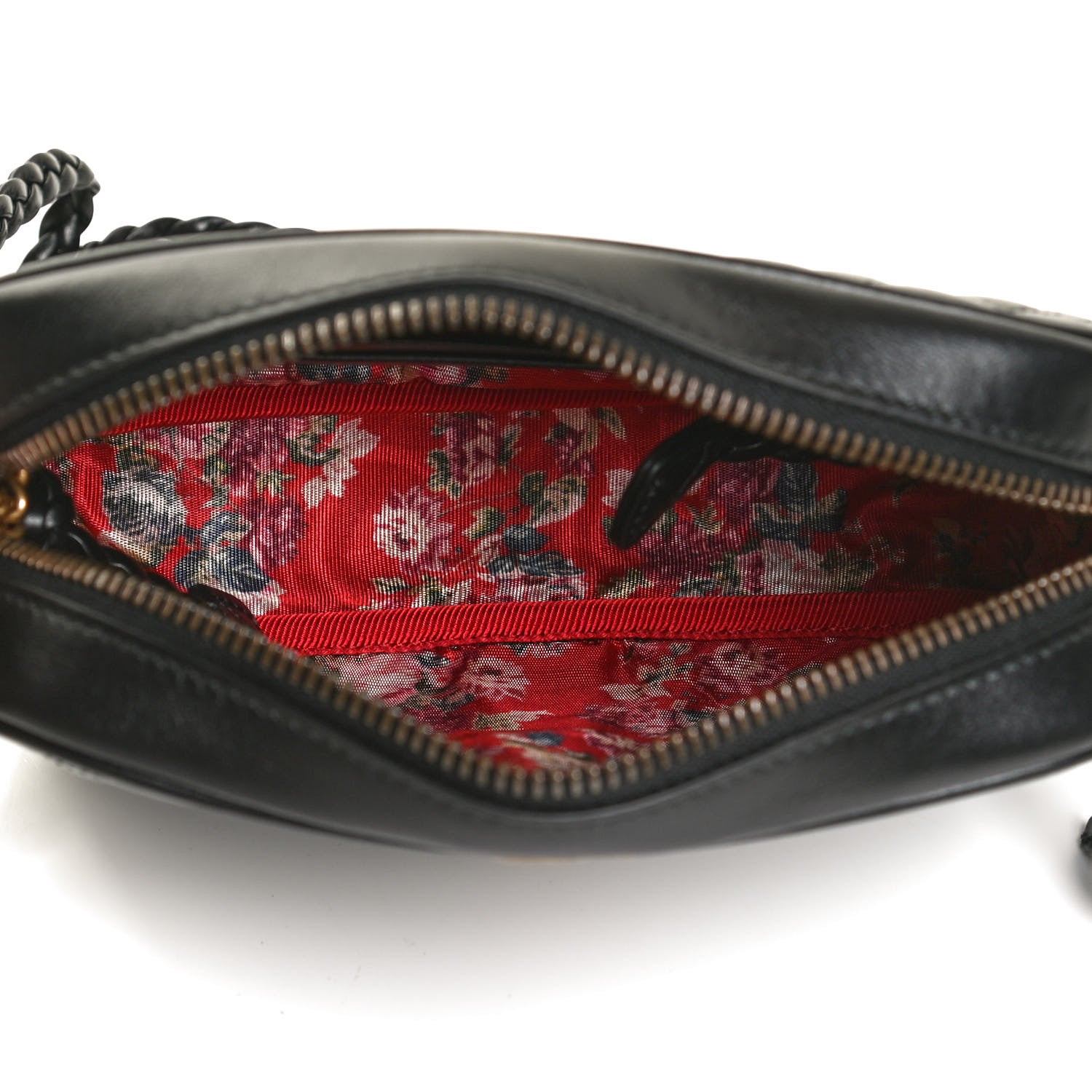 Gucci Calfskin Trapuntata Web Mini GG Shoulder Bag Black 4 of 10