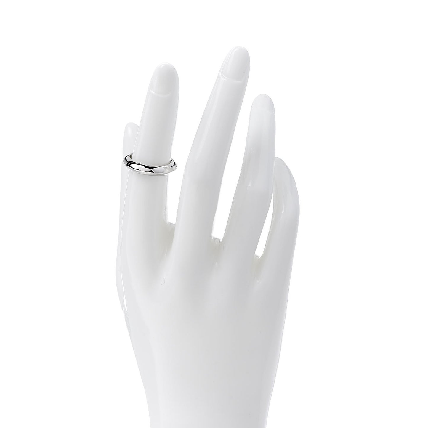 Platinum 4mm Knife Edge Band Ring 52 6
