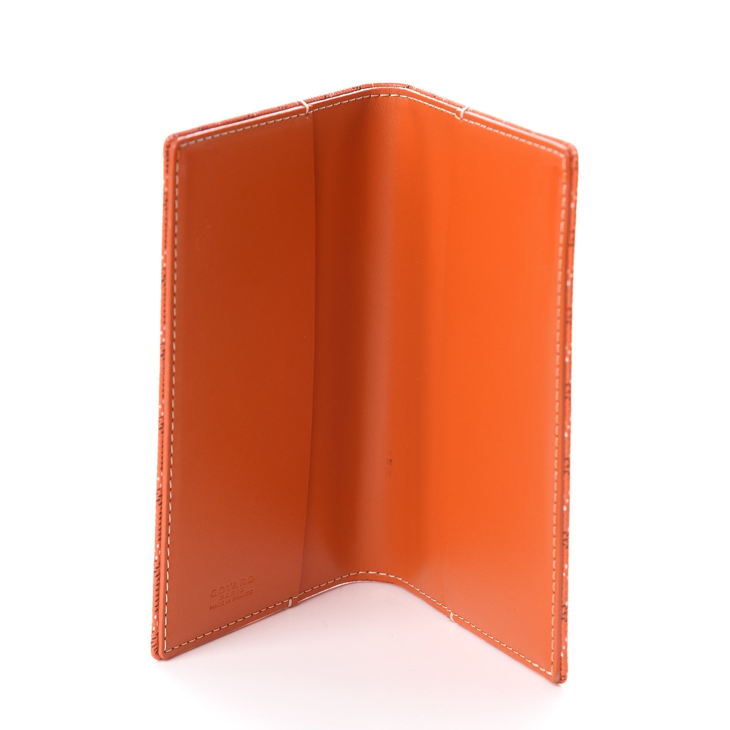 Goyardine Passport Holder Orange