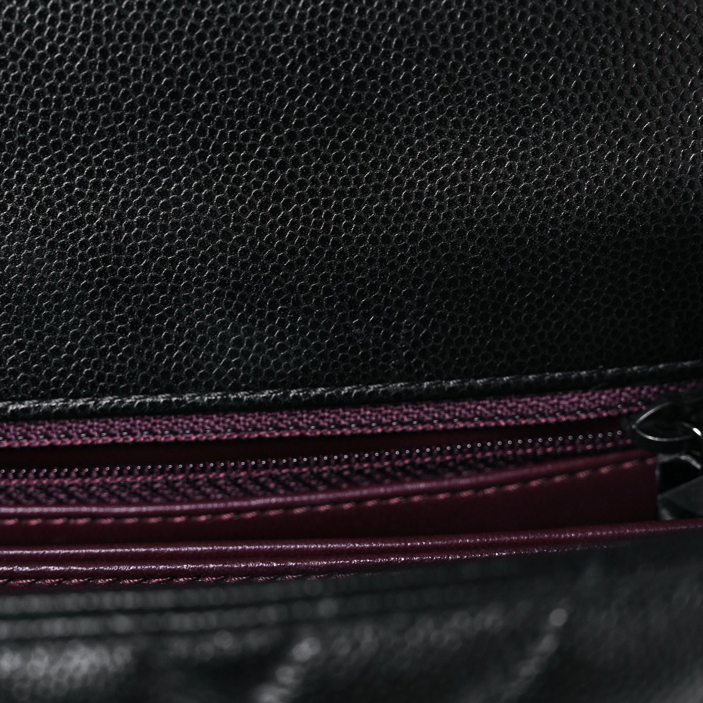 Caviar Chevron Quilted Mini Coco Handle Flap So Black
