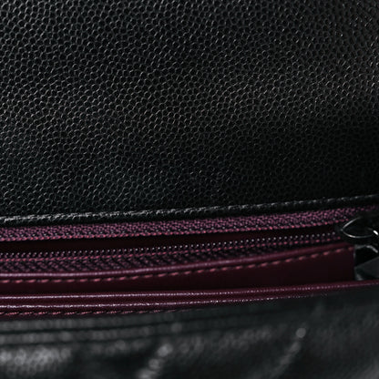 Chanel Caviar Chevron Quilted Mini Coco Handle Flap So Black 11 of 14