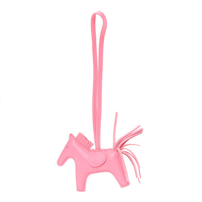 Hermes Milo Lambskin Grigri Rodeo Horse Bag Charm PM Rose Azalea 1 of 4
