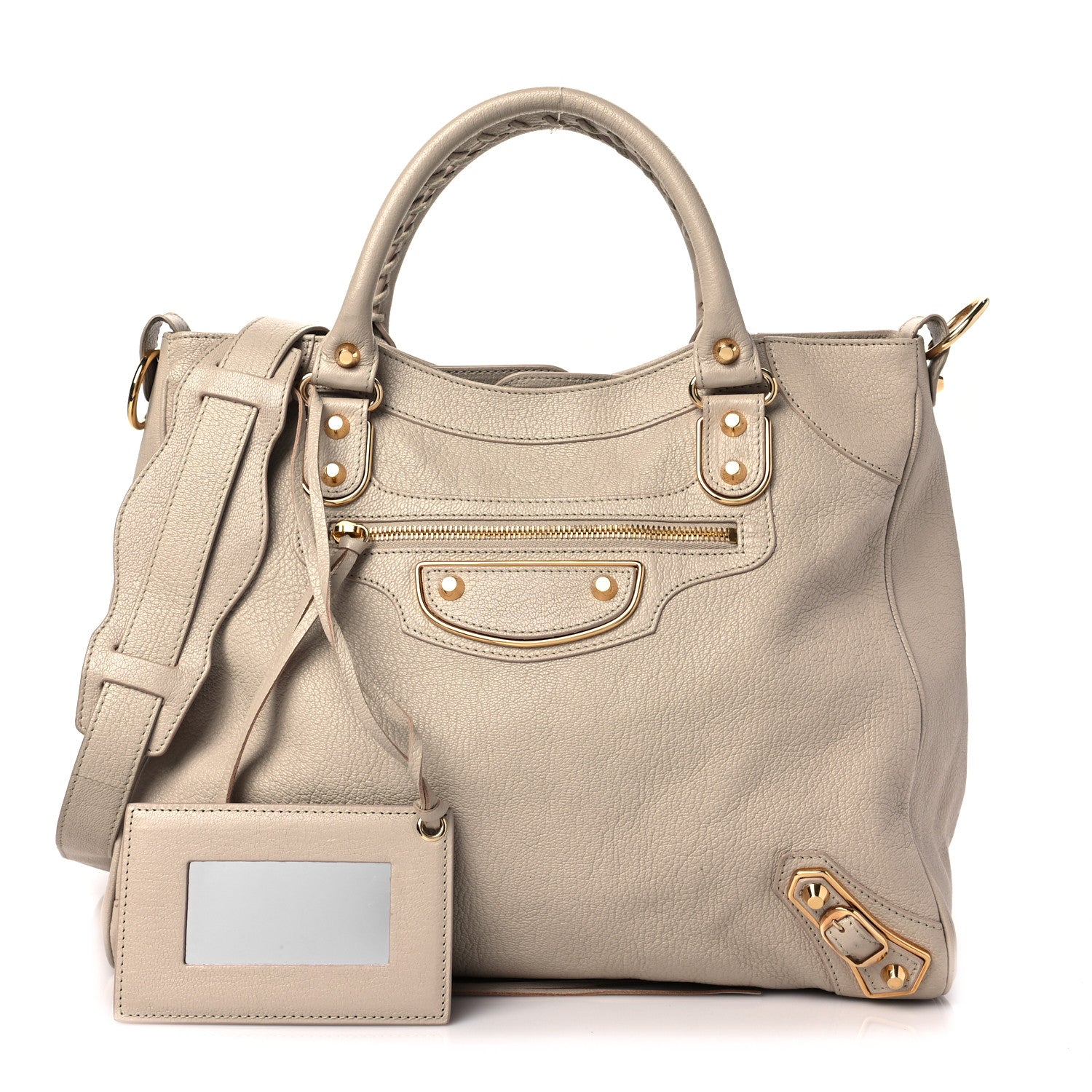 Balenciaga Chevre Gold Metallic Edge Hardware Velo Beige Praline 1 of 8