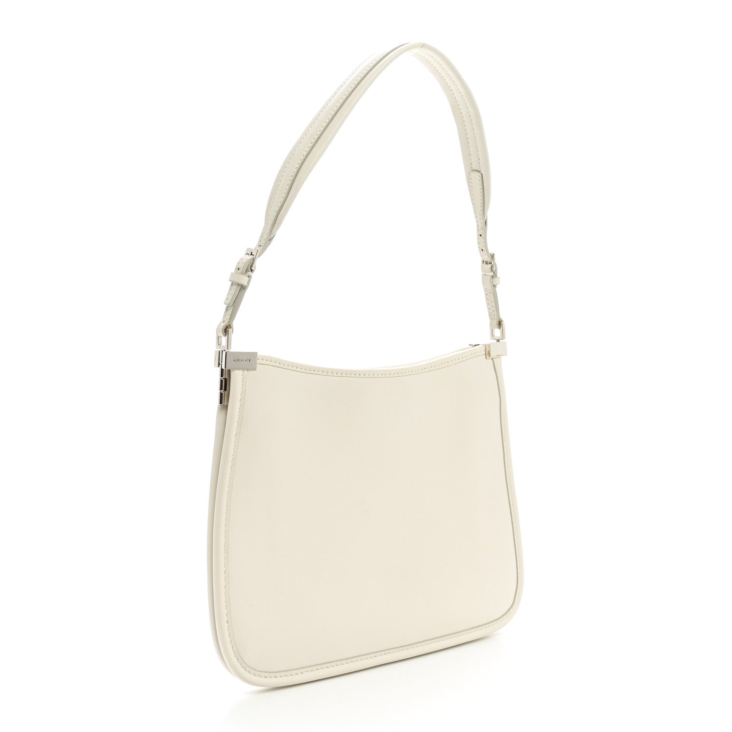 Gucci Calfskin Horsebit Slim Shoulder Bag White 3 of 10