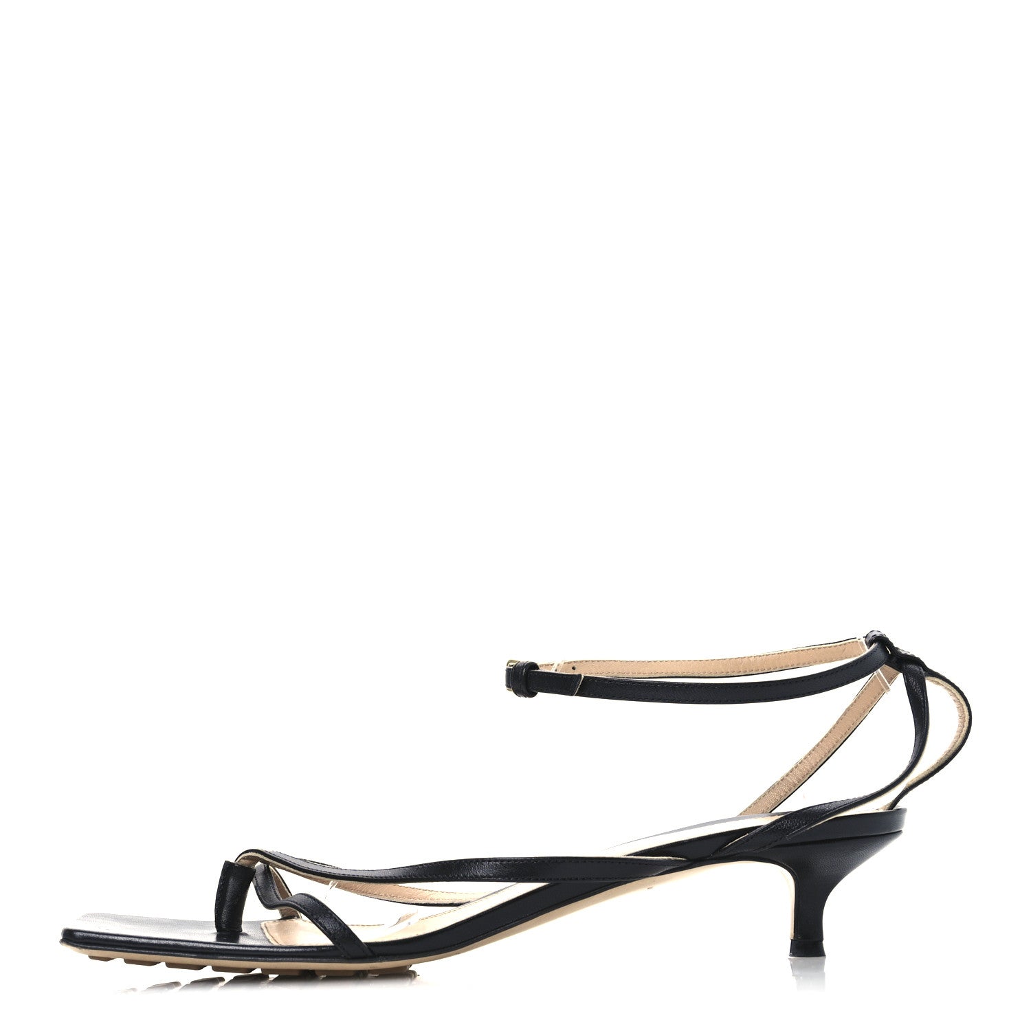 Bottega Veneta Lambskin Stretch Multi Strap 35mm Sandals 41 Black 1 of 14