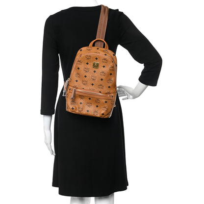 MCM Visetos Klassik Small Sling Bag Cognac 2 of 9