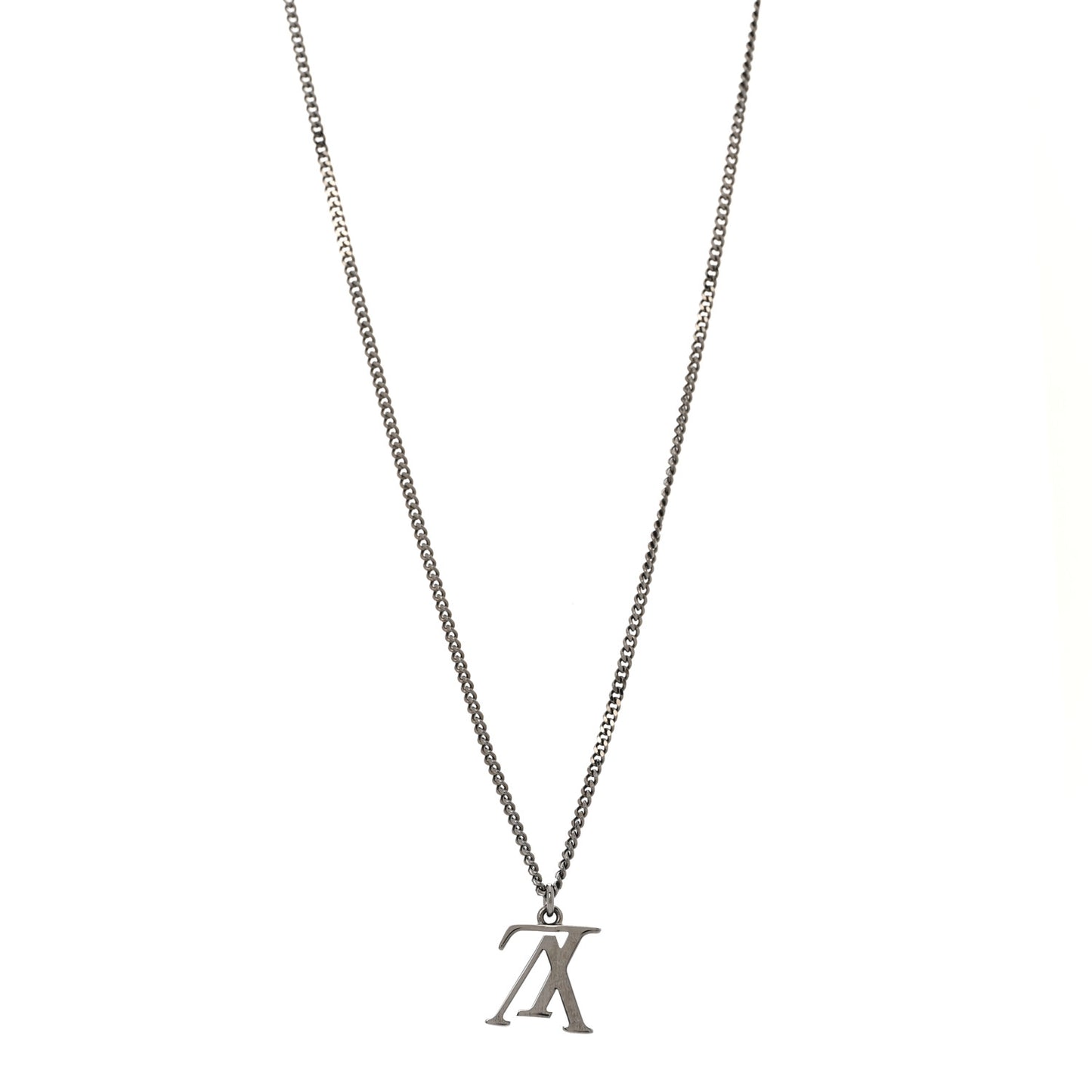 LV Upside Down Necklace Gunmetal