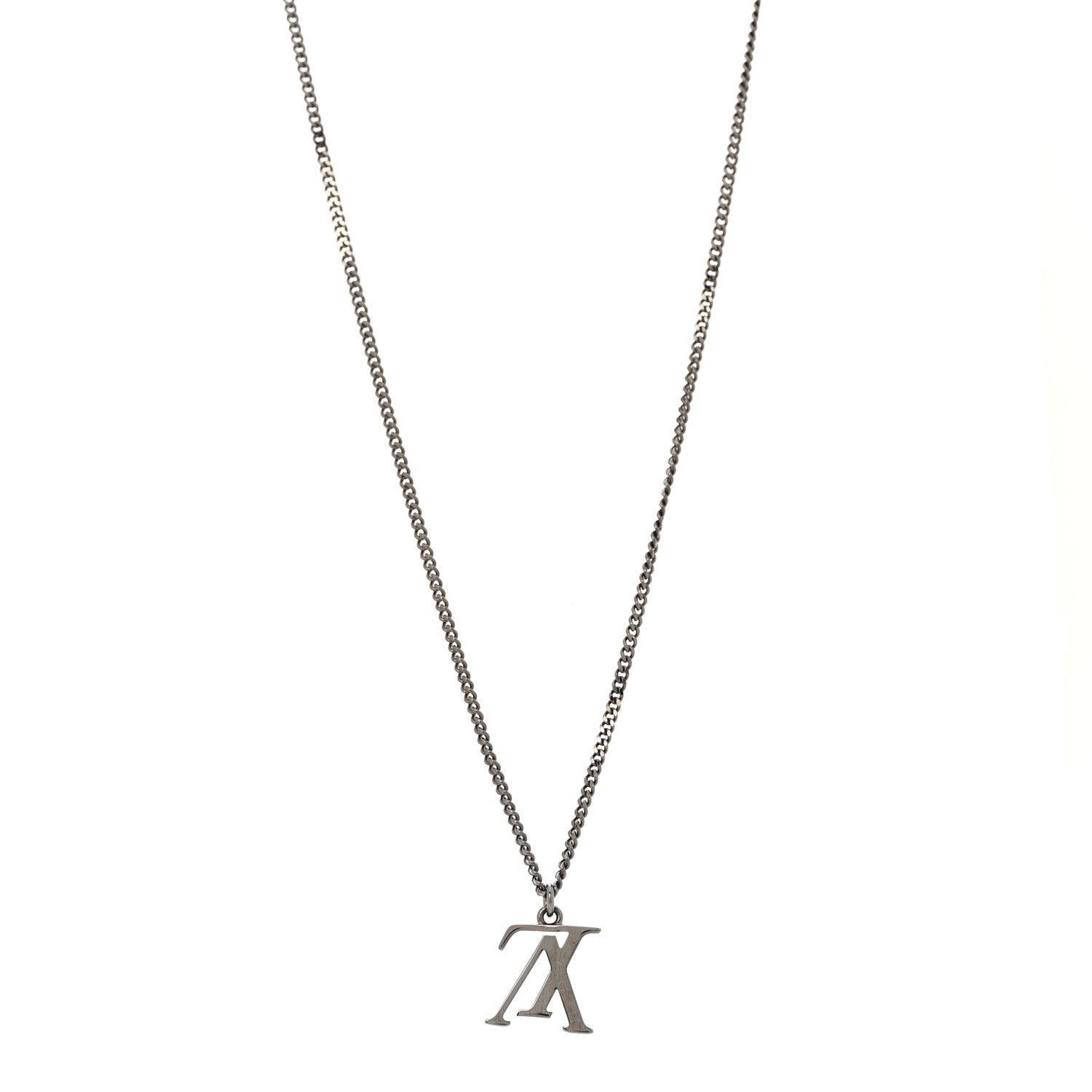 Louis Vuitton LV Upside Down Necklace Gunmetal 1 of 7