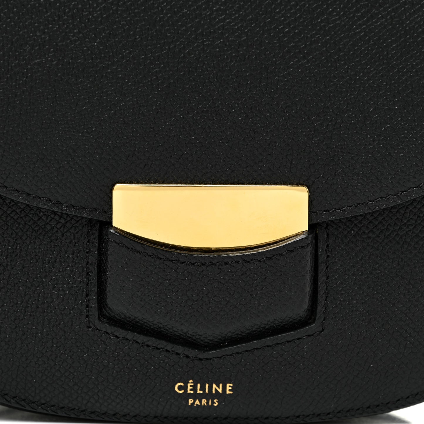 Grained Calfskin Small Trotteur Black