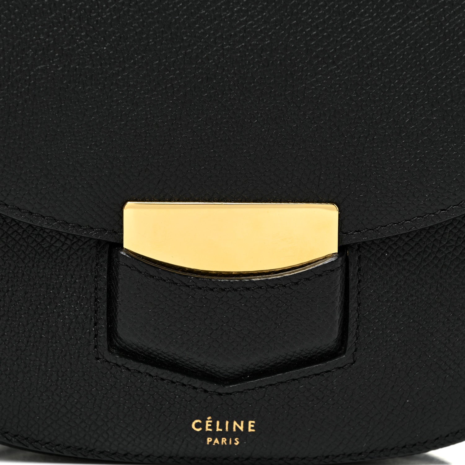 Celine Grained Calfskin Small Trotteur Black 8 of 10