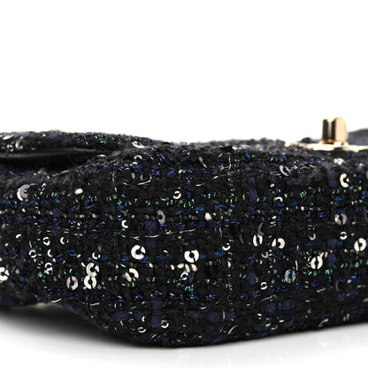 Chanel Tweed Mini Pearl Handle Flap Black Ecru 9 of 10