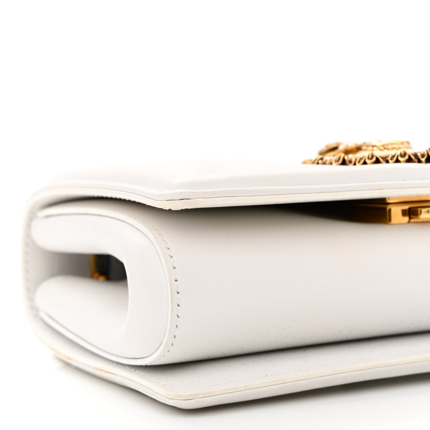 Calfskin Medium Devotion Crossbody Bag White