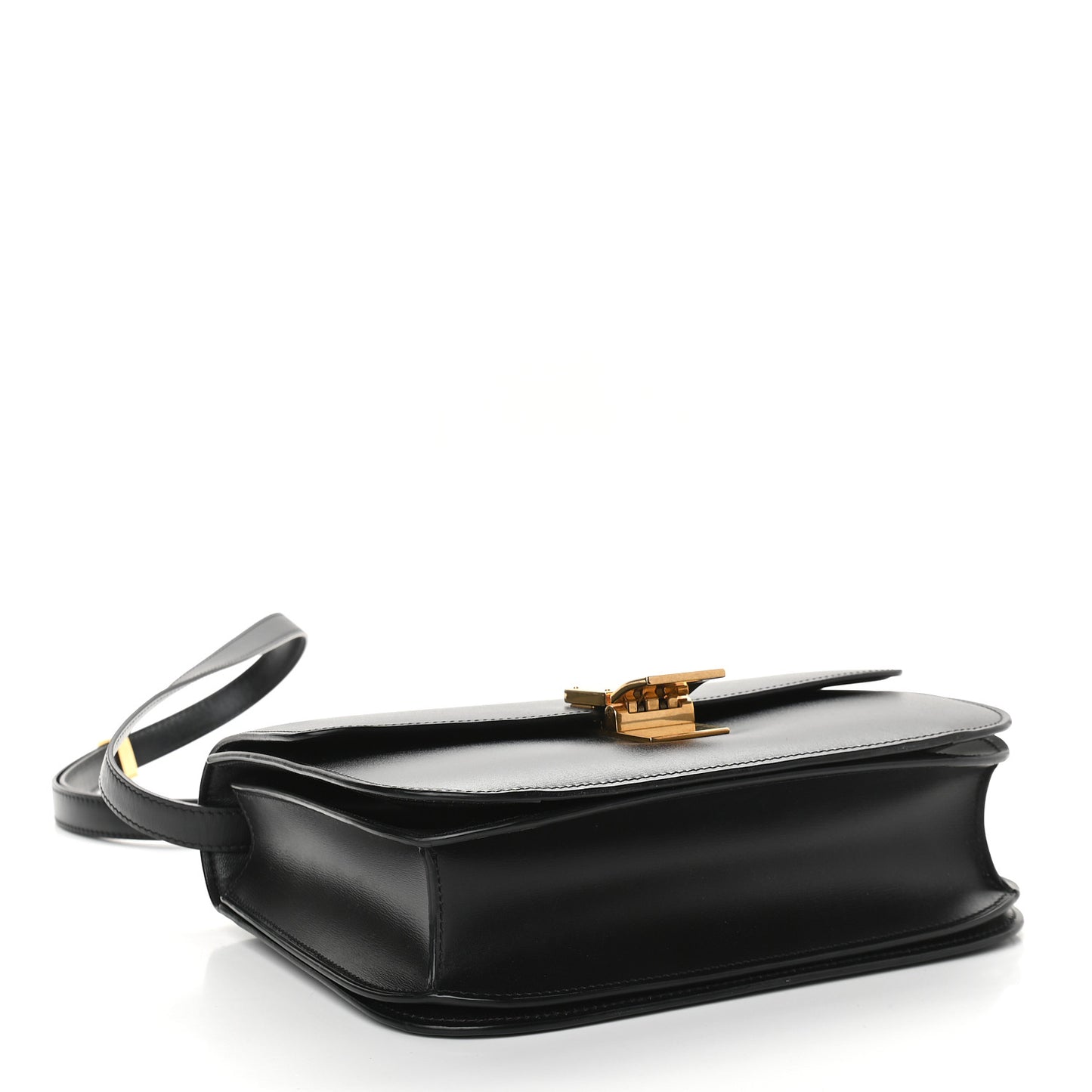 Box Calfskin Medium Classic Box Flap Bag Black