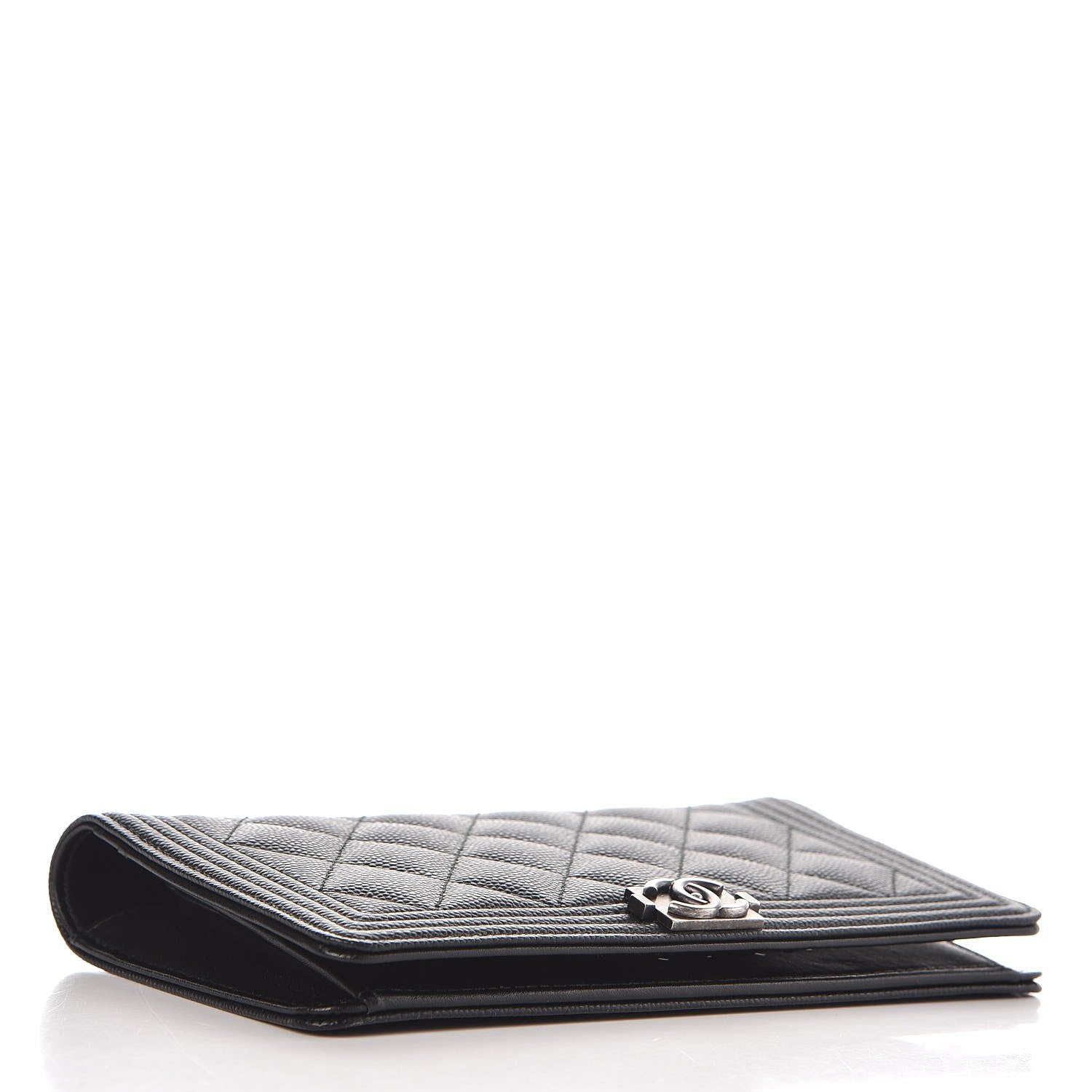 Chanel Caviar Quilted Boy Yen Wallet Black 4 of 9