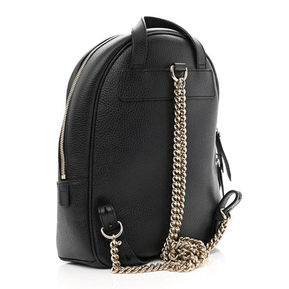 Gucci Pebbled Calfskin Soho Chain Backpack Black 3 of 11
