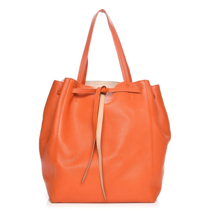 Celine Soft Grained Calfskin Medium Belt Cabas Phantom Orange 1 of 12
