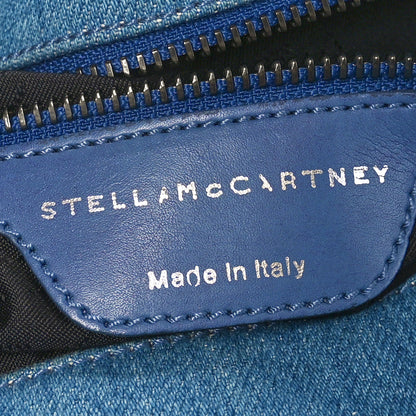Stella McCartney Eco Denim Embroidered Zigarette Falabella Fold Over Tote Blue 6 of 10