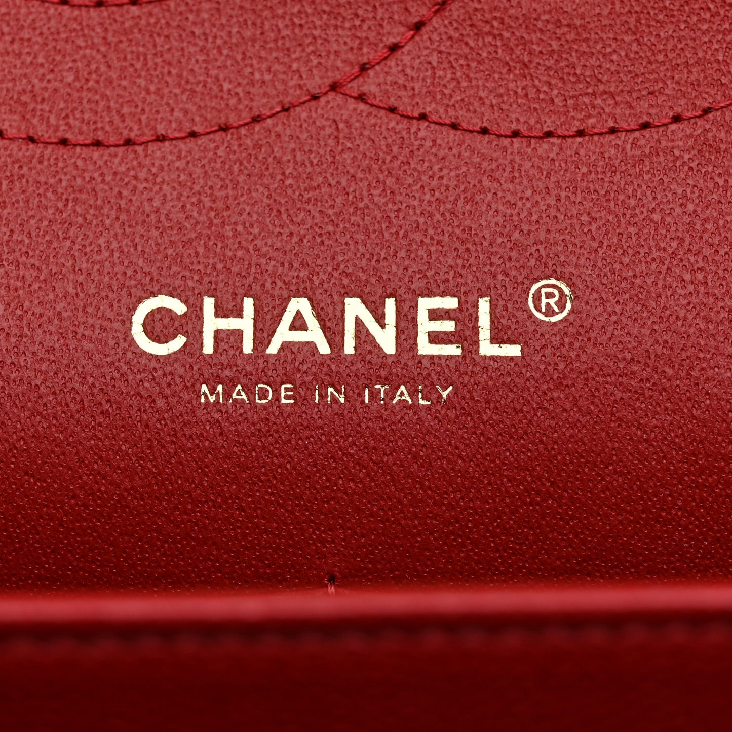 Caviar Quilted Jumbo Double Flap Red