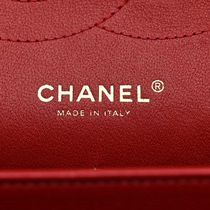 Chanel Caviar Quilted Jumbo Double Flap Red 6 of 10