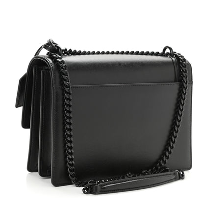 Saint Laurent Calfskin Medium Monogram Monochrome Sunset Black 3 of 9