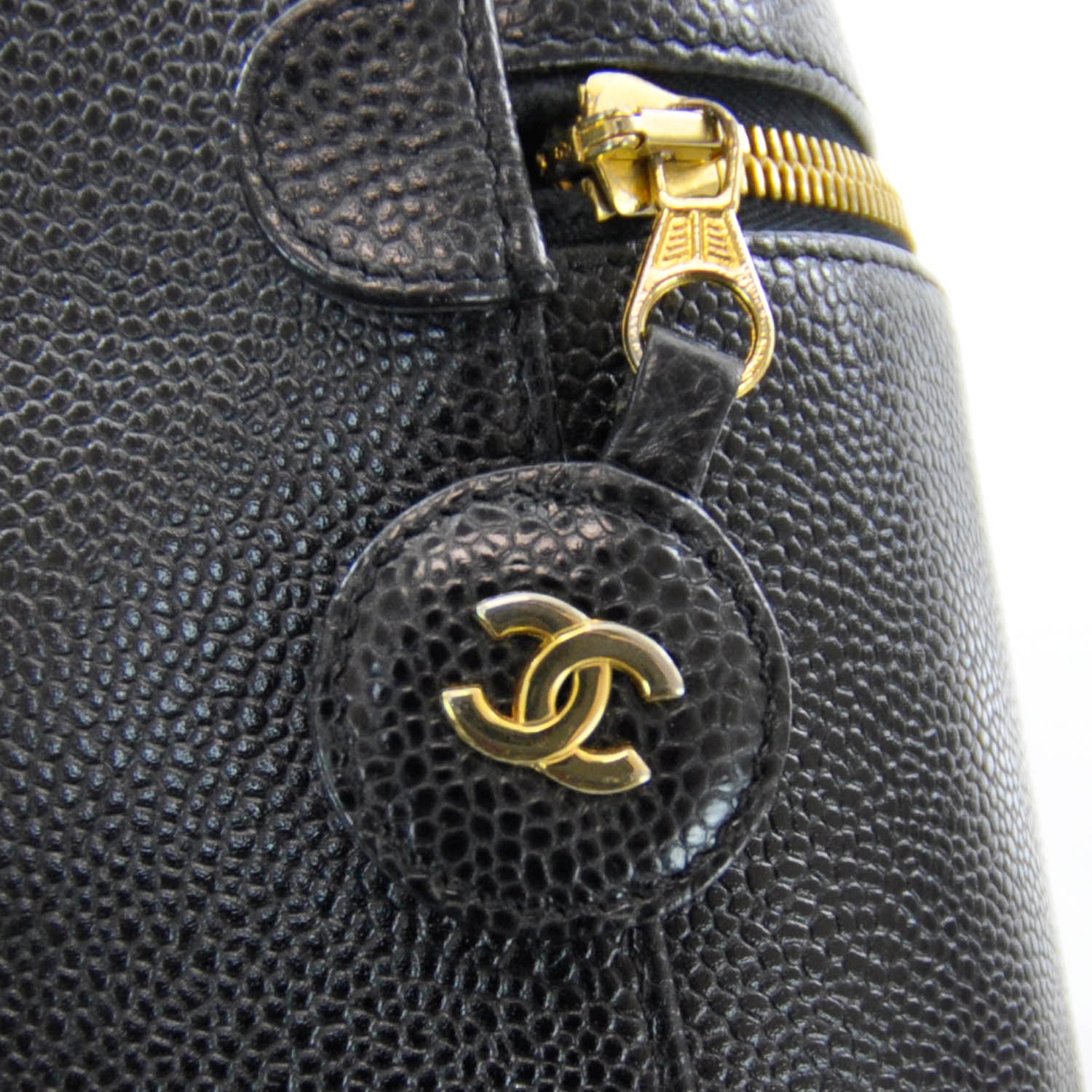 Chanel Caviar Cosmetic Vanity Bag Black 4 of 8