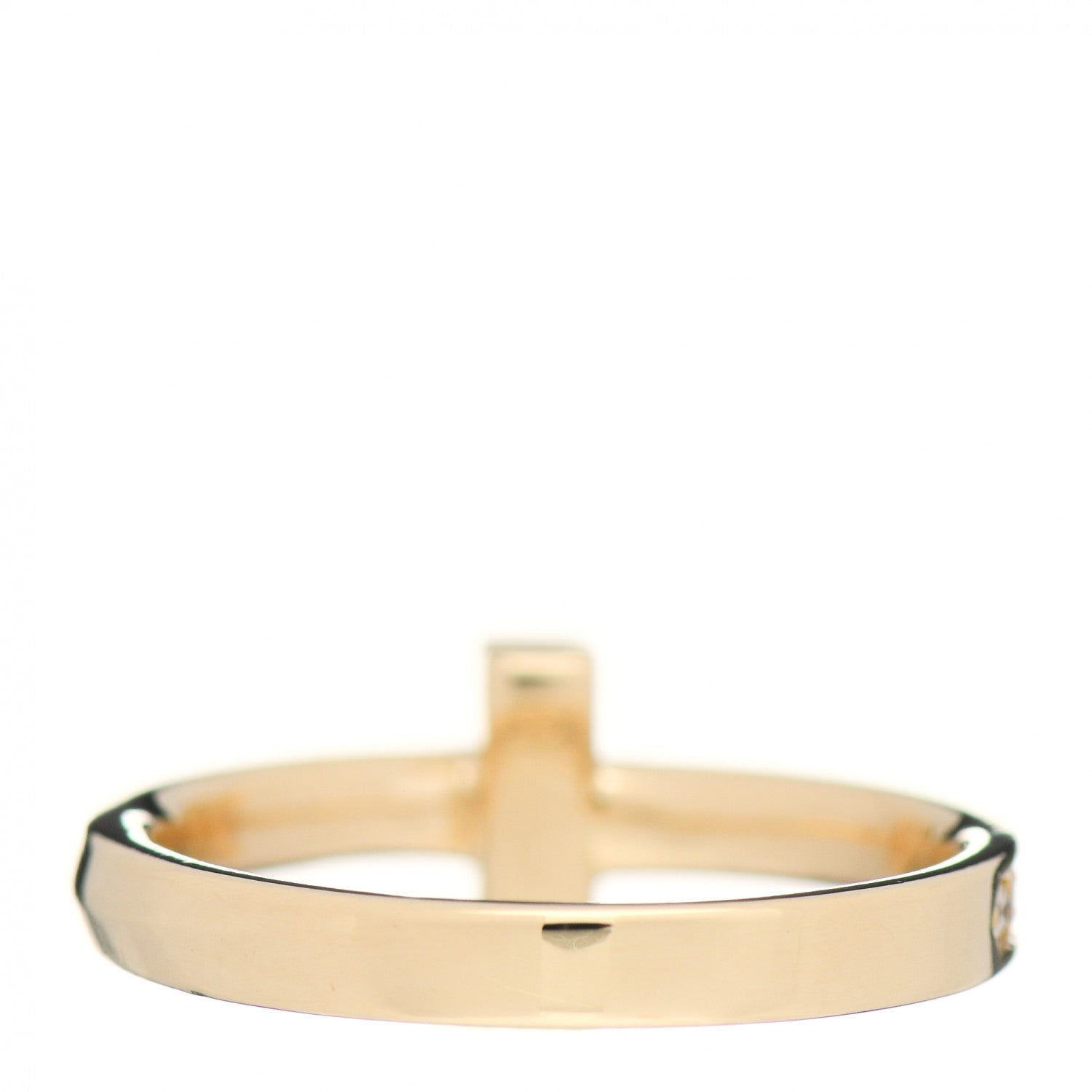 Tiffany 18K Yellow Gold Diamond T T1 Ring 50 5.5 3 of 5