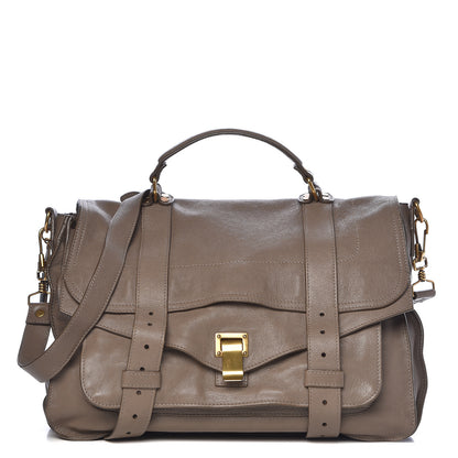 Proenza Schouler Lambskin Large PS1 Satchel Smoke 1 of 16