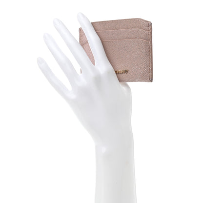 Burberry Grainy Calfskin Glitter Card Holder Pink 2 of 8